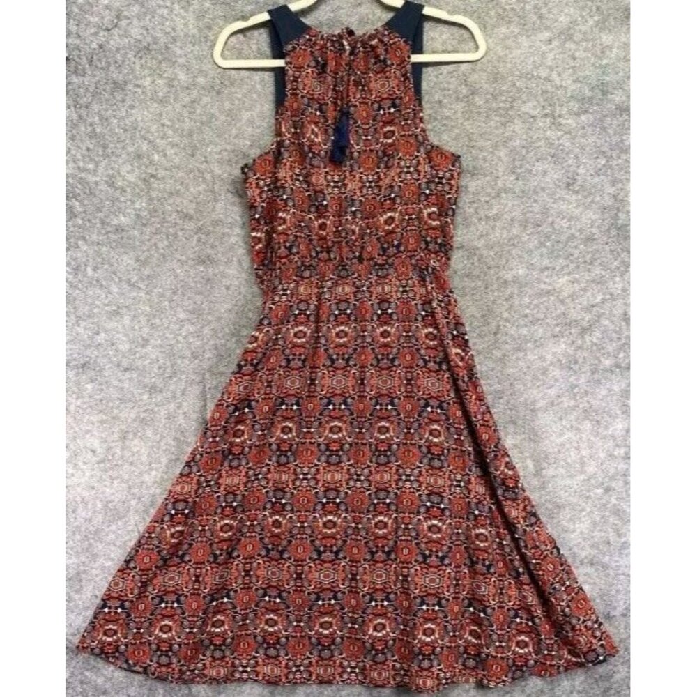 Athleta Dress NWT Martinique Sleeveless Tassel Keyhole Sz Medium Bold Pattern - Picture 12 of 16